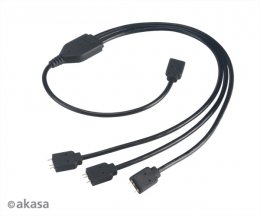 AKASA - RGB LED kabel-splitter adresovatelný 50 cm  (AK-CBLD07-50BK)
