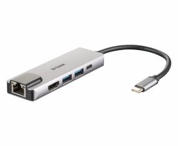 D-Link 5-in-1 USB-C Hub with HDMI/ Ethernet and Power Delivery  (DUB-M520)