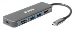 D-Link 6-in-1 USB-C Hub with HDMI/ Card Reader/ Power Delivery  (DUB-2327)