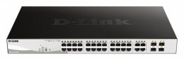 D-Link DGS-1210-28P L2/ L3 Smart+ PoE switch, 24x PoE 10/ 100/ 1000 Base-T, 4x 1000Base-T / SFP, 193W  (DGS-1210-28P/E)