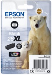 Epson Singlepack Photo Black 26XL Claria Prem Ink  (C13T26314012)