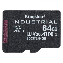 Kingston Industrial/ micro SDHC/ 64GB/ 100MBps/ UHS-I U3 /  Class 10  (SDCIT2/64GBSP)