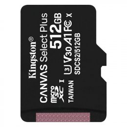 Kingston CANVAS SELECT PLUS/ micro SD/ 512GB/ 100MBps/ UHS-I U3 /  Class 10  (SDCS2/512GBSP)