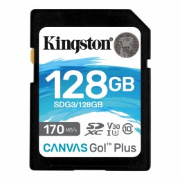 Kingston Canvas Go Plus/ SDXC/ 128GB/ 170MBps/ UHS-I U3 /  Class 10  (SDG3/128GB)