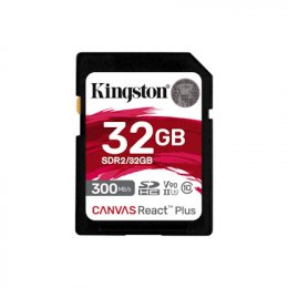 Kingston Canvas React Plus/ SDHC/ 32GB/ 300MBps/ UHS-II U3 /  Class 10  (SDR2/32GB)