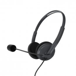Energy Sistem Headset Office 2, komunikační sluchátka s mikrofonem, černá  (452132)