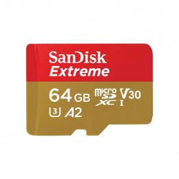 SanDisk Extreme/ micro SDXC/ 64GB/ 170MBps/ UHS-I U3 /  Class 10/ + Adaptér  (SDSQXAH-064G-GN6MA)