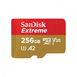 SanDisk Extreme/ micro SDXC/ 256GB/ 190MBps/ UHS-I U3 /  Class 10/ + Adaptér  (SDSQXAV-256G-GN6MA)