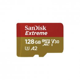 SanDisk Extreme/ micro SDXC/ 128GB/ 190MBps/ UHS-I U3 /  Class 10/ + Adaptér  (SDSQXAA-128G-GN6AA)