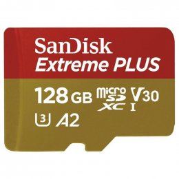 SanDisk Extreme PLUS/ micro SDXC/ 128GB/ 200MBps/ UHS-I U3 /  Class 10/ + Adaptér  (SDSQXBD-128G-GN6MA)