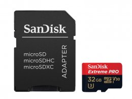 SanDisk Extreme PRO/ micro SDHC/ 32GB/ 100MBps/ UHS-I U3 /  Class 10/ + Adaptér  (SDSQXCG-032G-GN6MA)