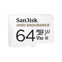 SanDisk High Endurance/ micro SDXC/ 64GB/ 100MBps/ UHS-I U3 /  Class 10/ + Adaptér  (SDSQQNR-064G-GN6IA)