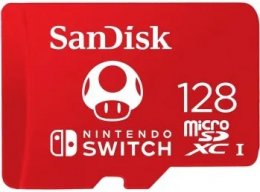 SanDisk Ninendo Switch/ micro SDXC/ 128GB/ 100MBps/ UHS-I U3 /  Class 10/ Červená  (SDSQXAO-128G-GNCZN)