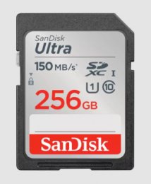 SanDisk Ultra/ SDXC/ 256GB/ 150MBps/ UHS-I U1 /  Class 10/ Černá  (SDSDUNC-256G-GN6IN)