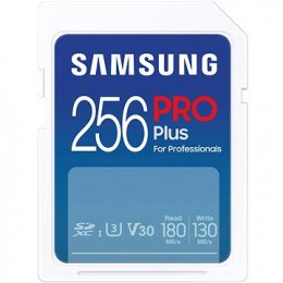 Samsung/ SDXC/ 256GB/ 180MBps/ USB 3.0/ USB-A/ Class 10/ + Adaptér/ Modrá  (MB-SD256SB/WW)
