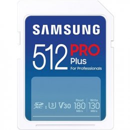 Samsung/ SDXC/ 512GB/ 180MBps/ USB 3.0/ USB-A/ Class 10/ + Adaptér/ Modrá  (MB-SD512SB/WW)