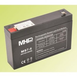 Pb akumulátor MHPower VRLA AGM 6V/ 7Ah (MS7-6)  (MS7-6)