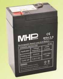 Pb akumulátor MHPower VRLA AGM 6V/ 4,5Ah (MS4.5-6)  (MS4.5-6)