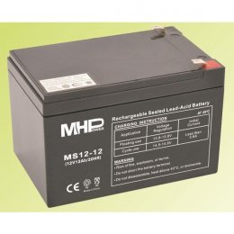 Pb akumulátor MHPower VRLA AGM 12V/ 12Ah (MS12-12)  (MS12-12)