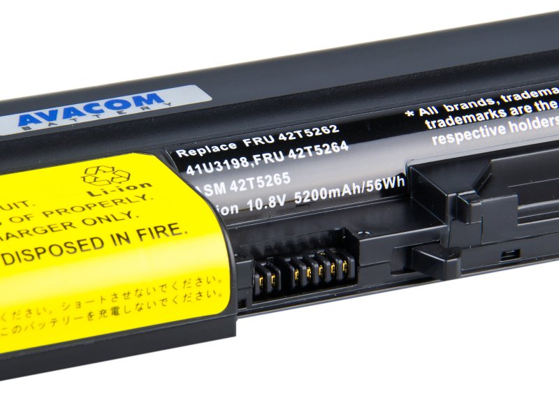 Baterie AVACOM NOLE-R61h-806 pro Lenovo ThinkPad R61/ T61, R400/ T400 Li-Ion 10,8V 5200mAh/ 56Wh - obrázek č. 2