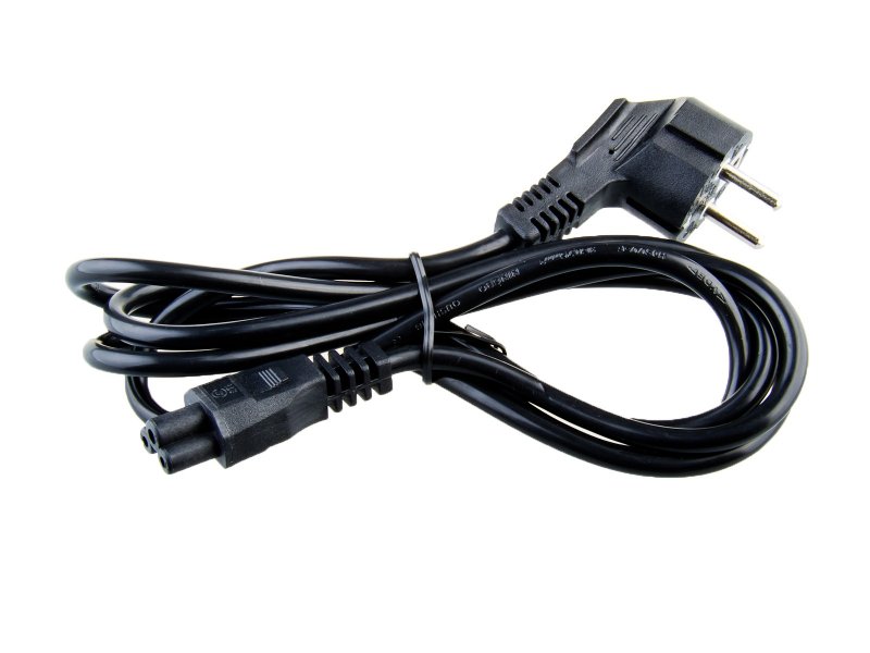 Nabíjecí kabel AVACOM L-E pro notebookové zdroje trojpinové (trojlístek) dlouhý 1,8m - obrázek produktu