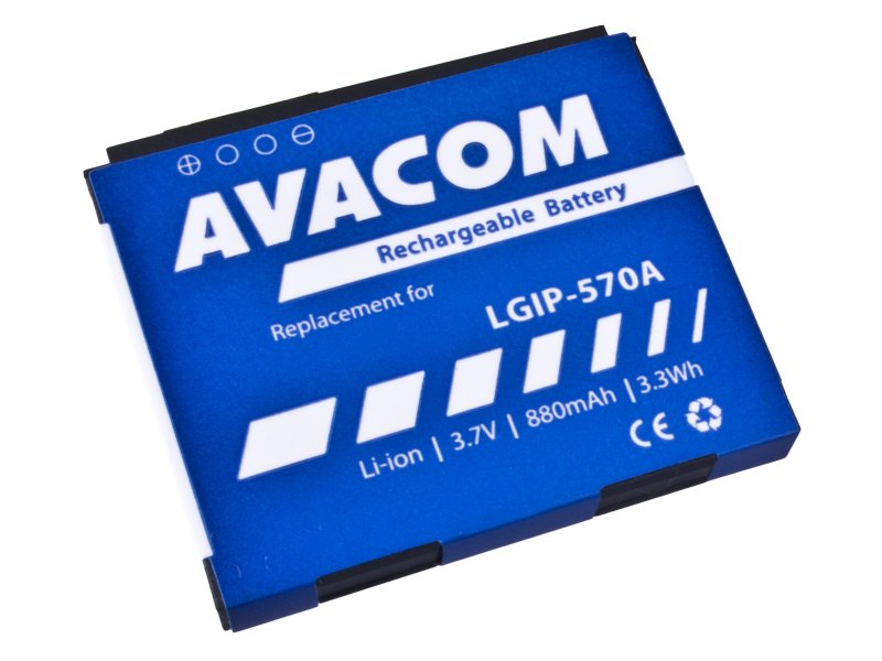 Baterie AVACOM GSLG-KP500-S880A do mobilu LG KP500 Li-Ion 3,7V 880mAh (náhrada LGIP-570A) - obrázek produktu