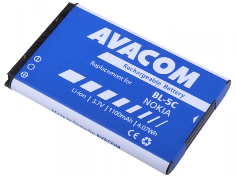 Baterie AVACOM GSNO-BL5C-S1100A do mobilu Nokia 6230, N70, Li-Ion 3,7V 1100mAh (náhrada BL-5C) - obrázek produktu