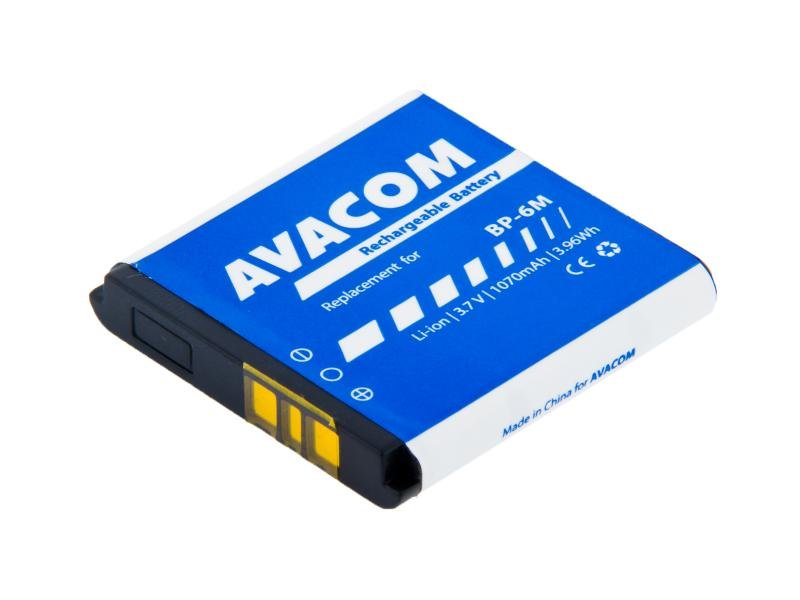 Baterie AVACOM GSNO-BP6M-S1070 do mobilu Nokia 6233, 9300, N73 Li-Ion 3,7V 1070mAh (náhrada BP-6M) - obrázek produktu