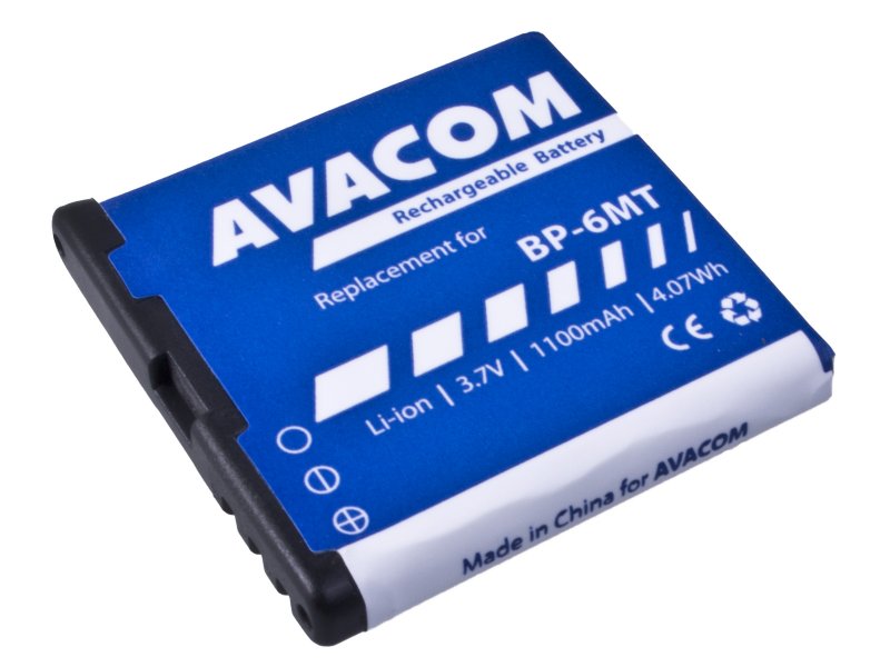 Baterie AVACOM GSNO-BP6MT-S1100A do mobilu Nokia E51, N81, N81 8GB, N82, Li-Ion 3,6V 1100mAh - obrázek produktu