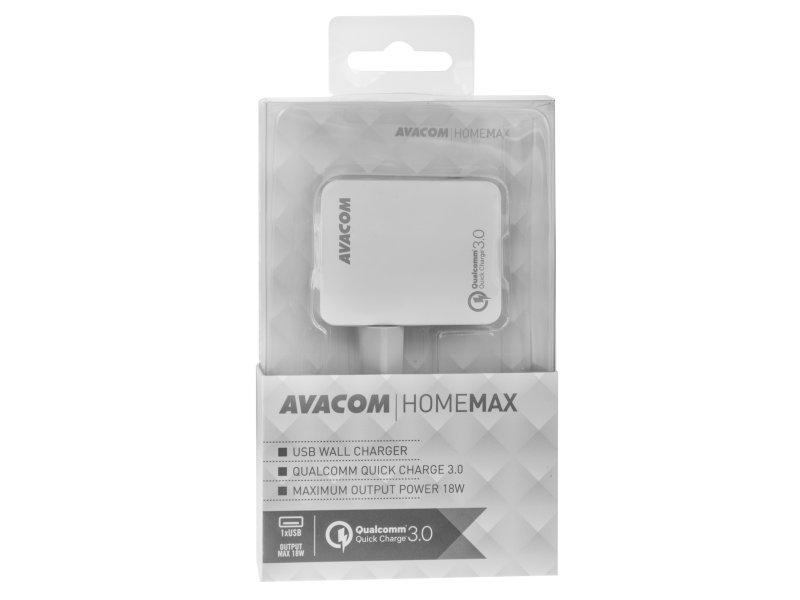 AVACOM HomeMAX síťová nabíječka Qualcomm Quick Charge 3.0, bílá - obrázek č. 1