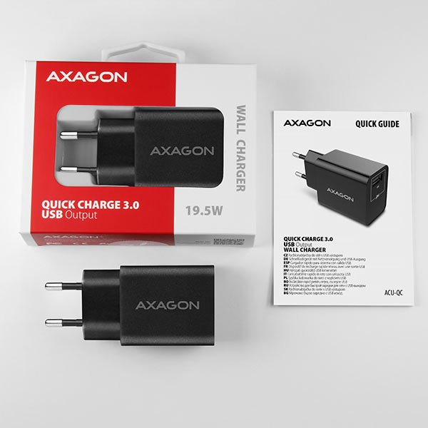 AXAGON ACU-QC, QUICK nabíječka do sítě, 1x port QC3.0/ AFC/ FCP/ SMART, 19.5W - obrázek č. 8