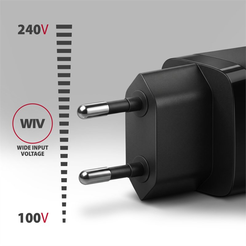 AXAGON ACU-PQ33, GaN nabíječka do sítě 33W, USB-A + USB-C, PD3.0 / PPS / QC4+ / SFC2.0 / Apple, černá - obrázek č. 4