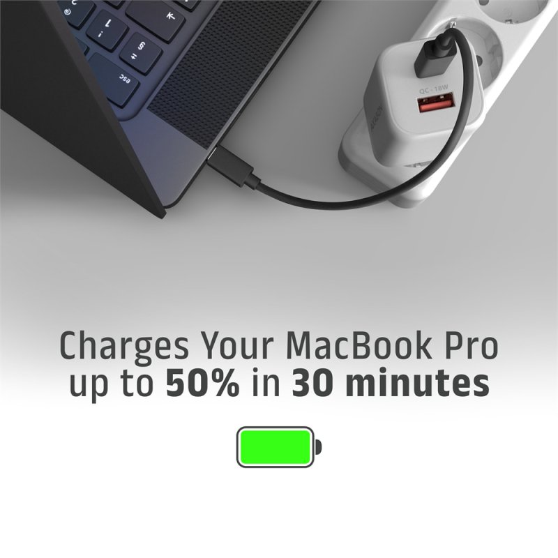 AXAGON ACU-PQ100W, GaN nabíječka do sítě 100W, USB-A + USB-C, PD3.0 / PPS / QC4+ / SFC2.0 / Apple, bílá - obrázek č. 10