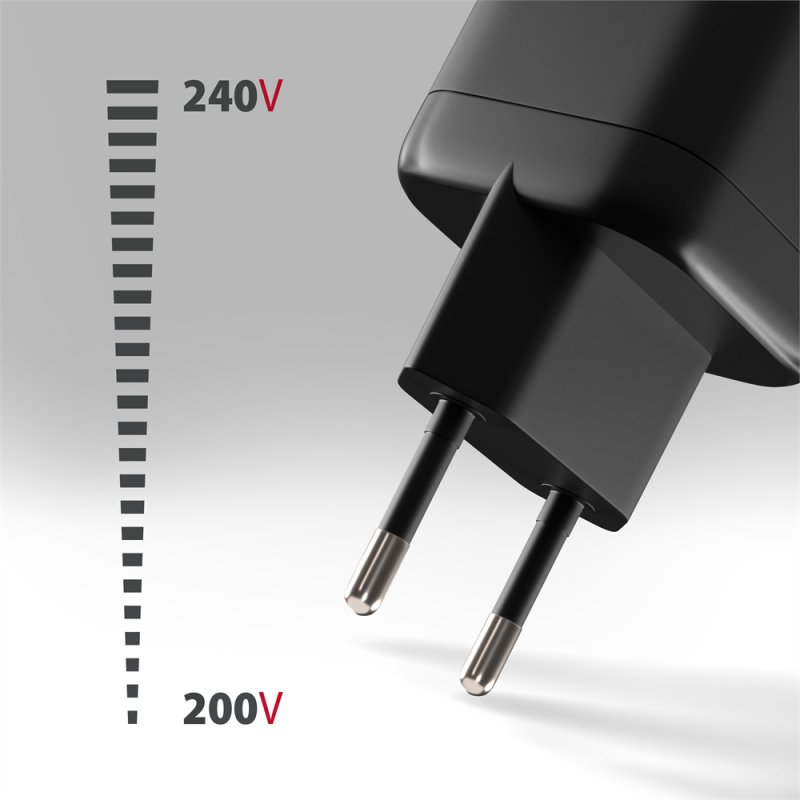 AXAGON ACU-PQ100, GaN nabíječka do sítě 100W, USB-A + USB-C, PD3.0 / PPS / QC4+ / SFC2.0 / Apple, černá - obrázek č. 5