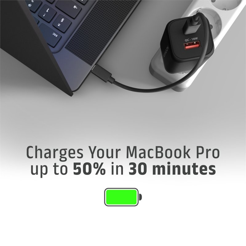 AXAGON ACU-PQ100, GaN nabíječka do sítě 100W, USB-A + USB-C, PD3.0 / PPS / QC4+ / SFC2.0 / Apple, černá - obrázek č. 10