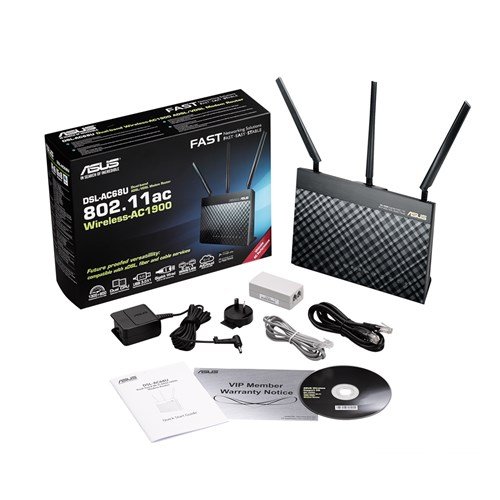 ASUS DSL-AC68U - Dual-band Wireless VDSL2/ ADSL Modem AC1900 Router - obrázek č. 3