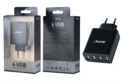 Aligator nabíječka 4x USB, 5A, černá - obrázek produktu