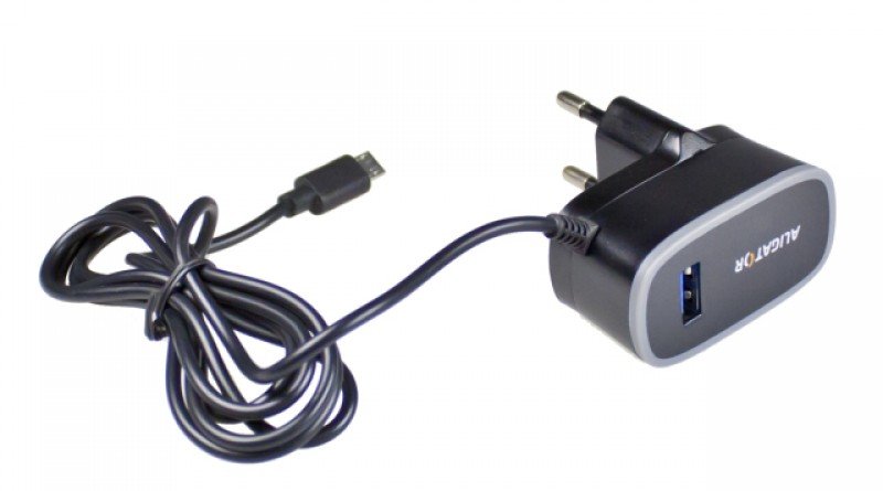 ALIGATOR nabíječka MicroUSB s USB výst 5V/ 2,1A, černá - obrázek č. 1