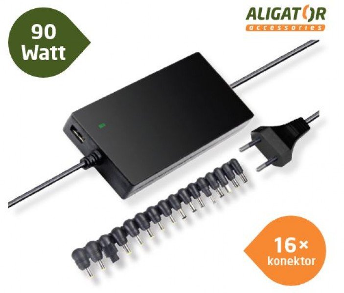 Aligator Univerzální adaptér k notebooku 90W+16 konektorů - obrázek produktu