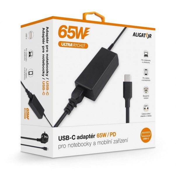 Aligator Power Delivery 65W USB-C adaptér - obrázek produktu
