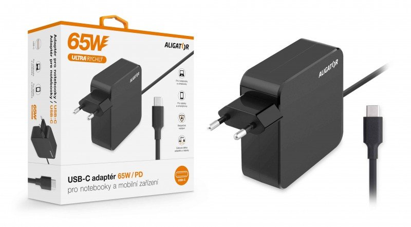 Aligator Power Delivery 65W USB-C adaptér - obrázek produktu