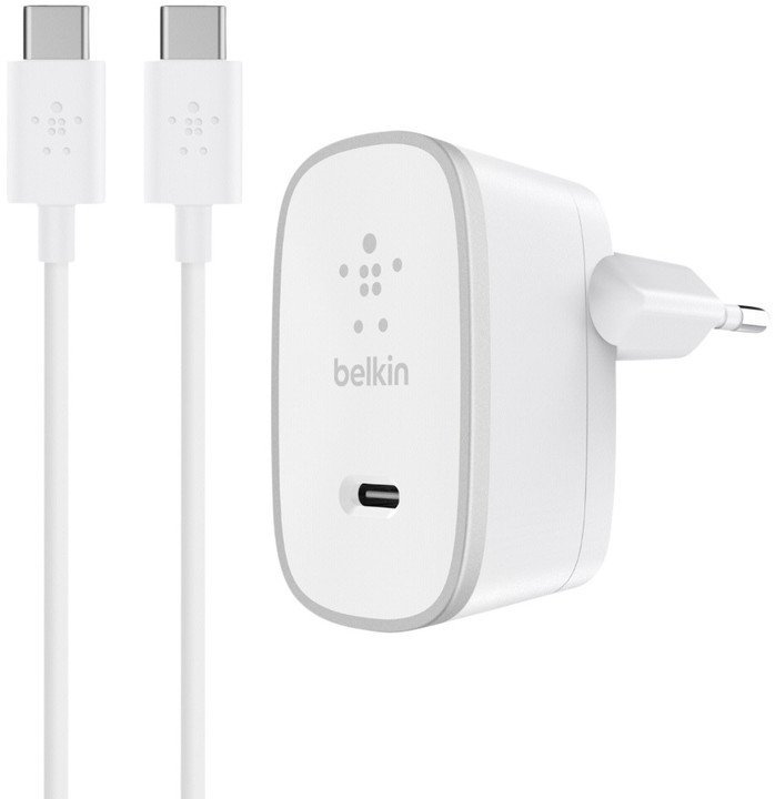 BELKIN Home Charger 15W USB-C + USB-C cable, white - obrázek produktu