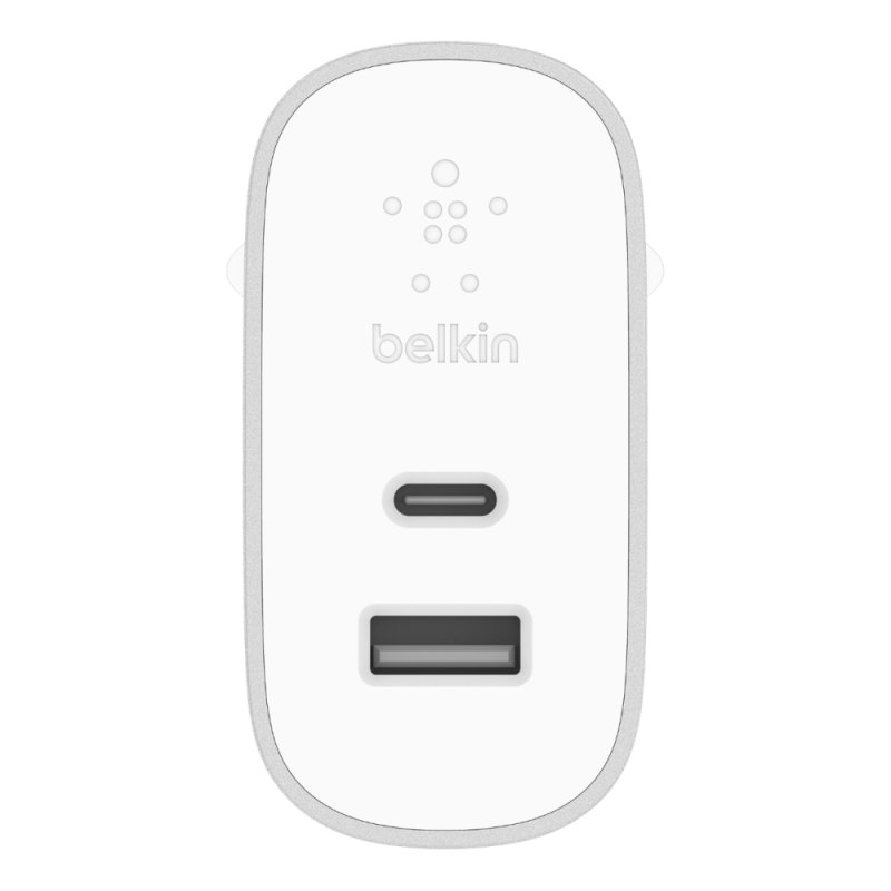 BELKIN 27W + 12W USB-C/ A Dual Home Charger, Silver - obrázek č. 1