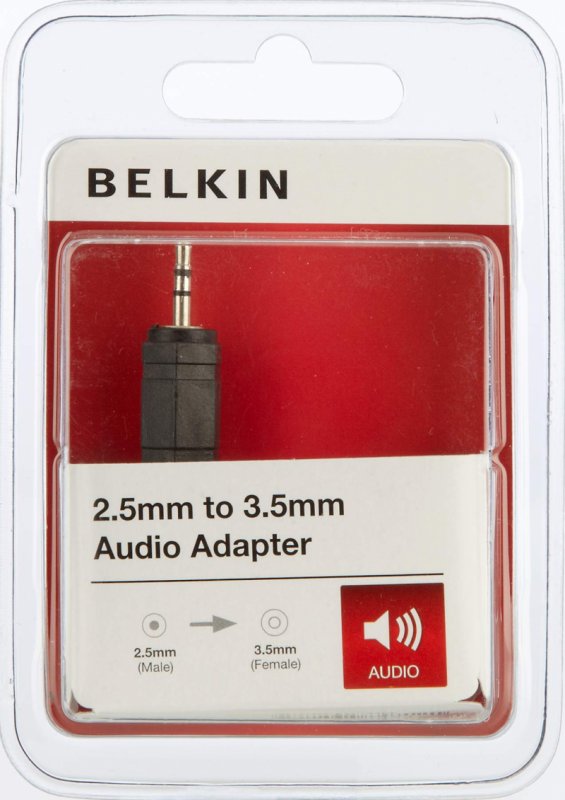 BELKIN Audio redukce jack 2,5mm-M /  3,5mm-F - obrázek č. 2