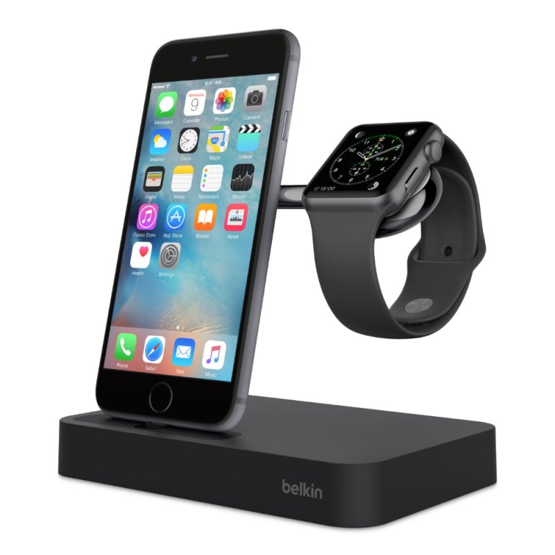 BELKIN bezdrátová QI nabíječka pro Apple Watch/ iPhone, černá - obrázek produktu