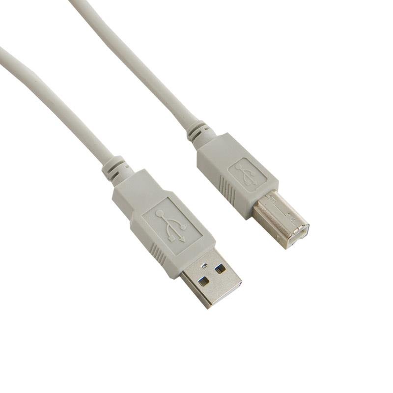 4World USB 2.0 kabel, typ A-B M/ M 1.8m grey - obrázek produktu