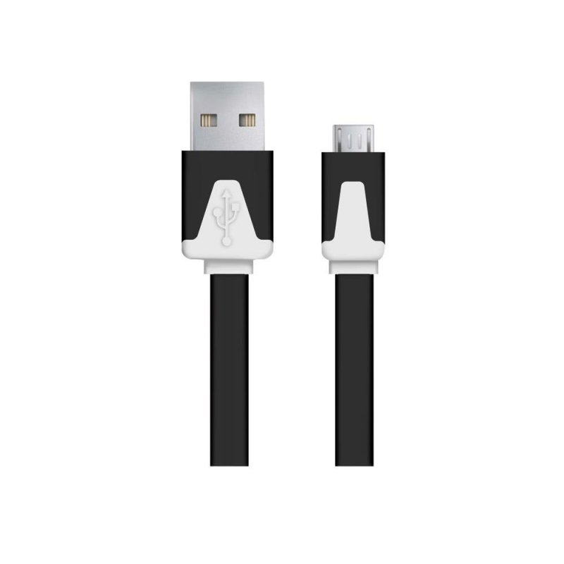 Esperanza EB183K kabel Micro USB 2.0 A-B M/ M 1.0m, plochý, černý - obrázek produktu