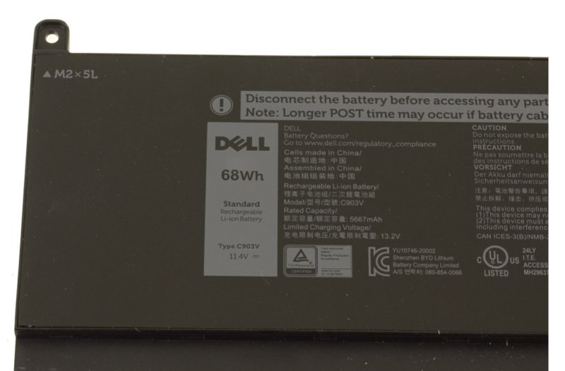 Dell Baterie 6-cell 68W / HR LI-ION pro Precision 7550, 7560, 7750, 7760 - obrázek č. 1