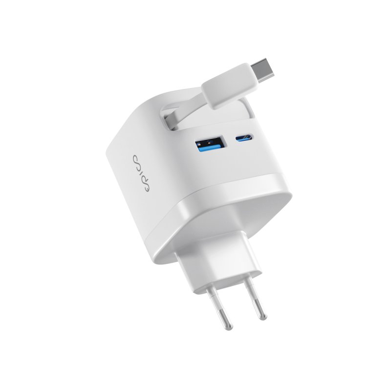 Epico UltraBoost Retractable GaN 65W adaptér EA65c se zabudovaným kabelem - obrázek č. 5