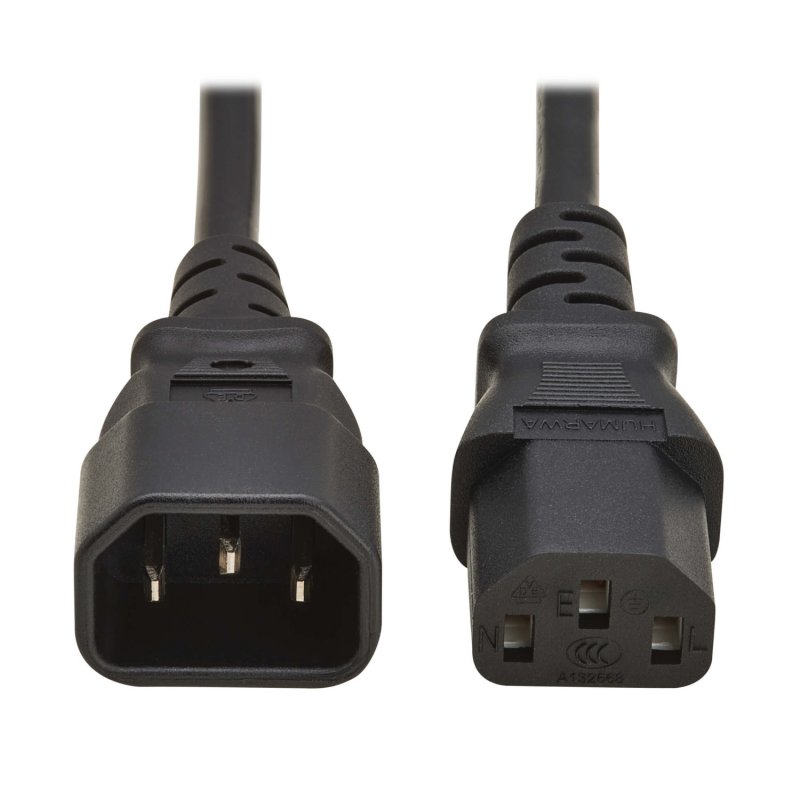 Tripplite Napájecí kabel prodlužovací C13/ C14, 10A, 250V, 1m, černá - obrázek produktu